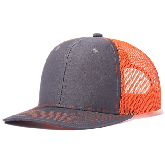 Blue and Orange Cotton Trucker Cap