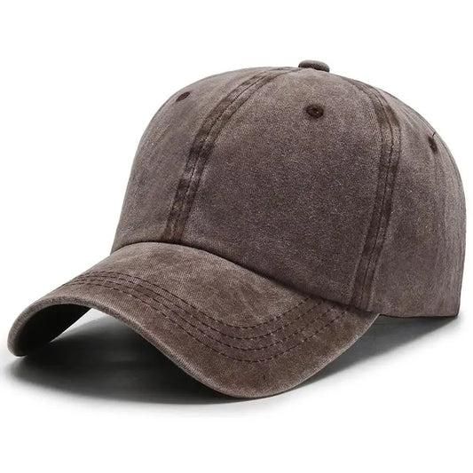 Coffee Brown Washed Effect Baseball Cap