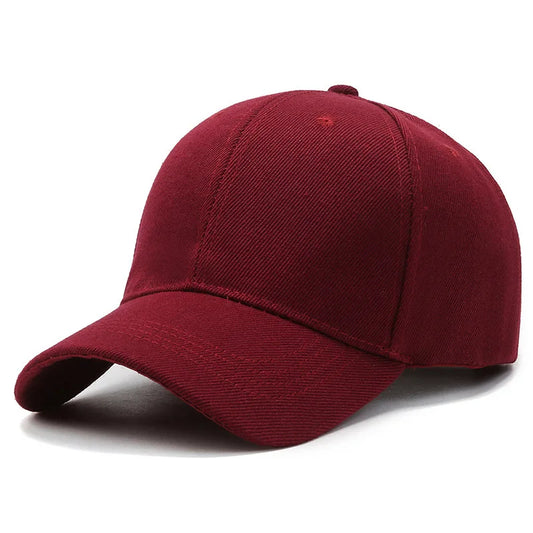 Dark Red Classic Style Baseball Cap