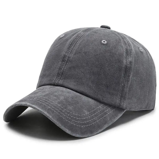Grey Washed Effect Baseball Cap