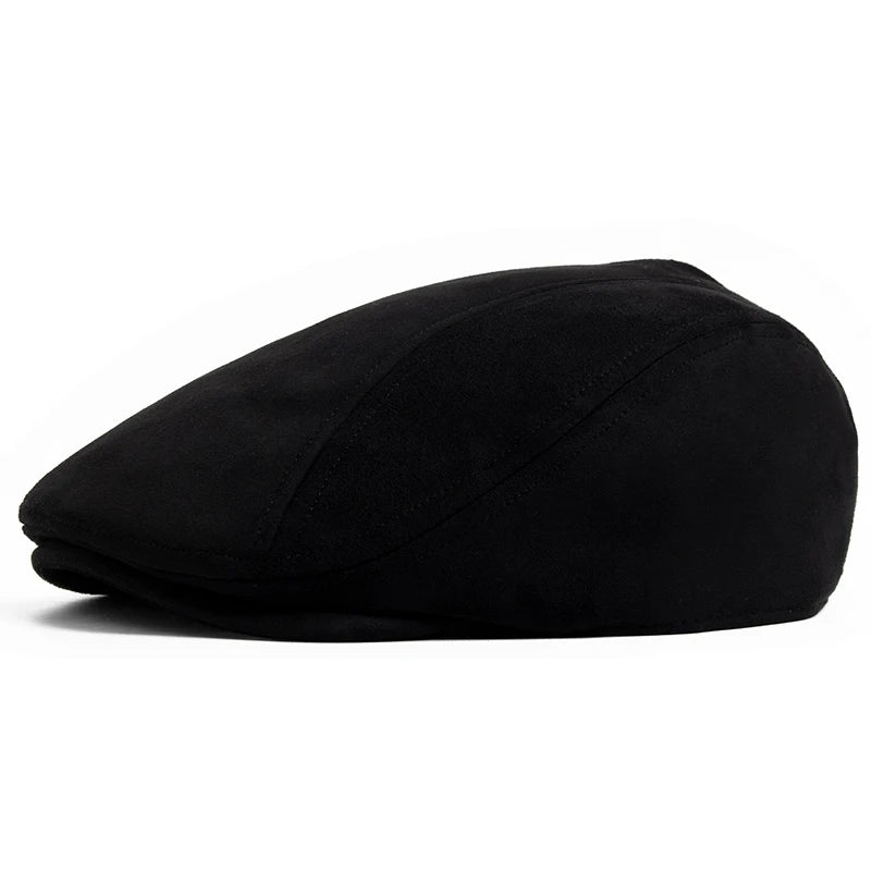 Khaki Suede Style Flat Cap