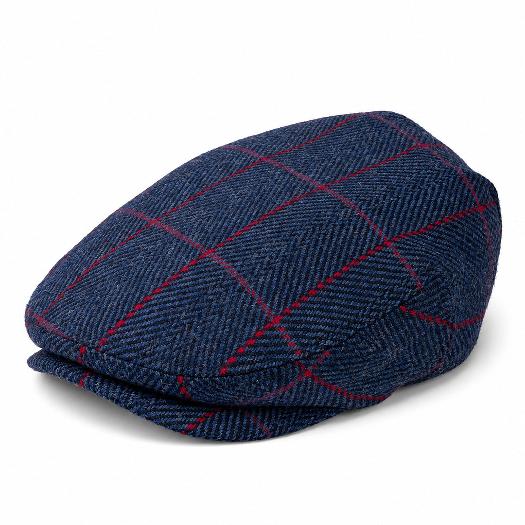 Classic Plaid Woven Flat Cap
