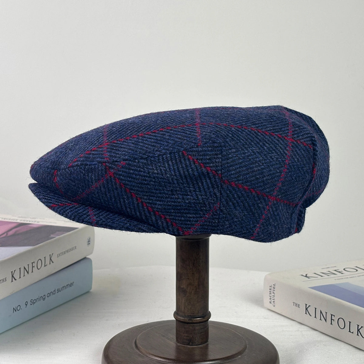 Classic Plaid Woven Flat Cap