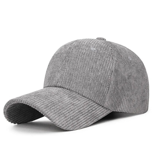 Grey Corduroy Cap