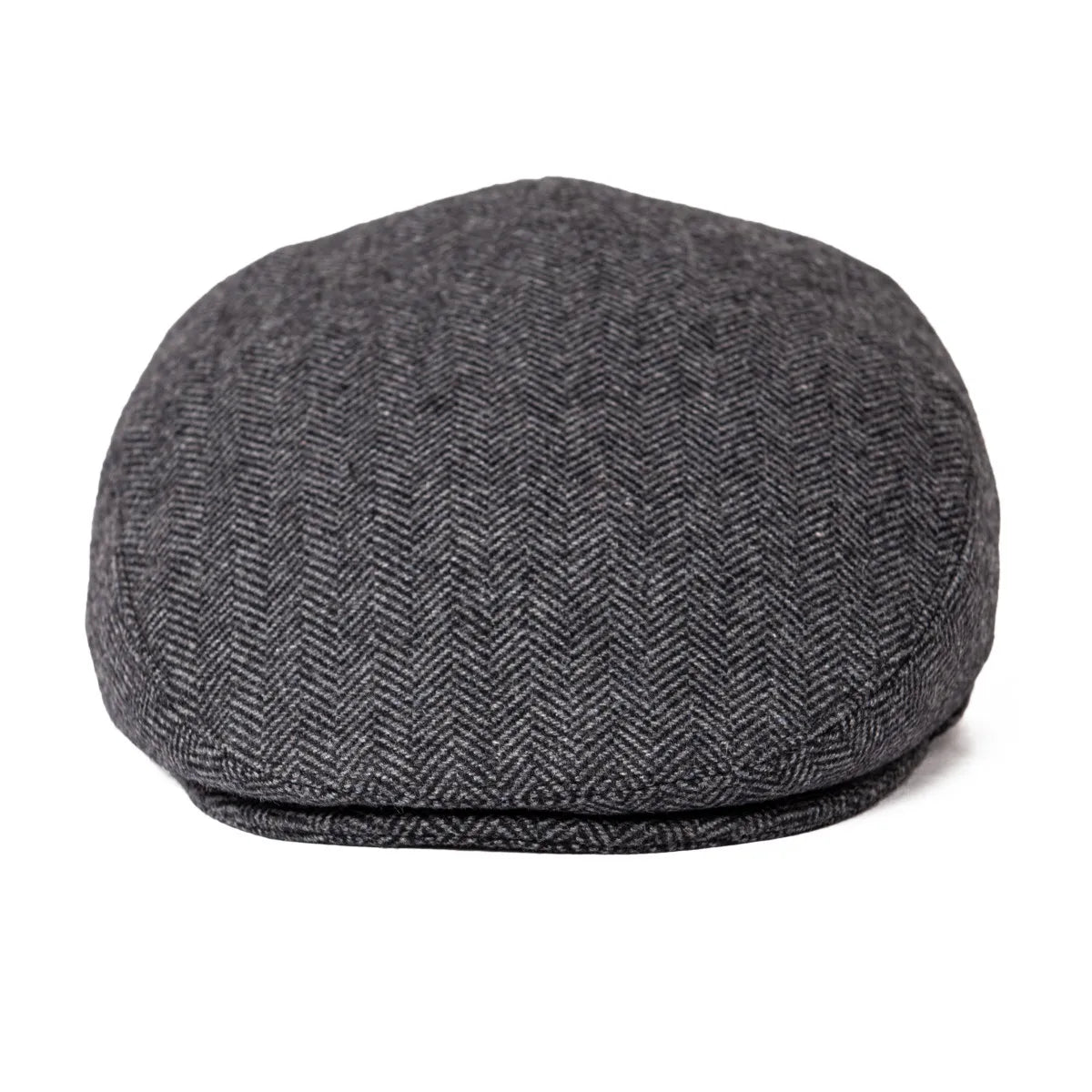 Herringbone Wool Blend Flat Cap