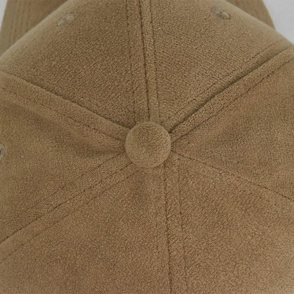 Burnt Orange Suede-Effect Baseball Cap
