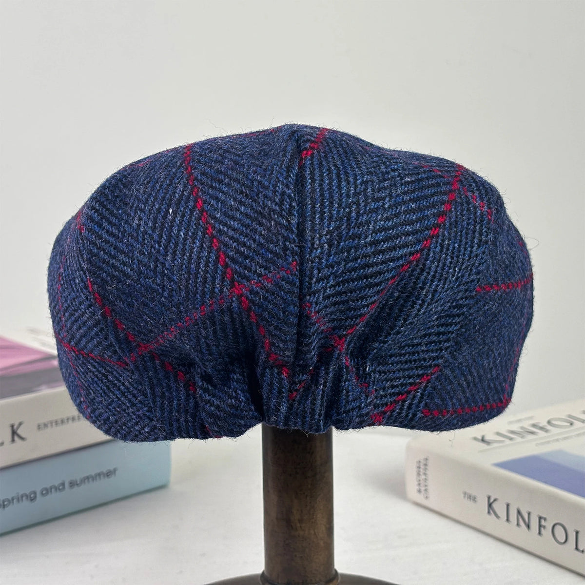 Classic Plaid Woven Flat Cap