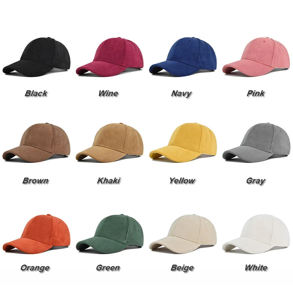 Burnt Orange Suede-Effect Baseball Cap