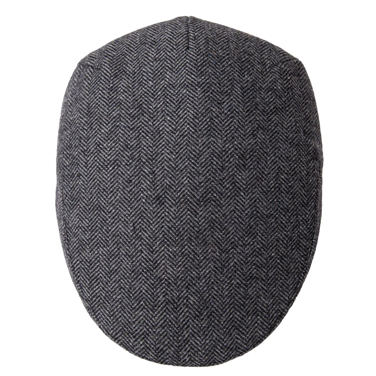 Herringbone Wool Blend Flat Cap