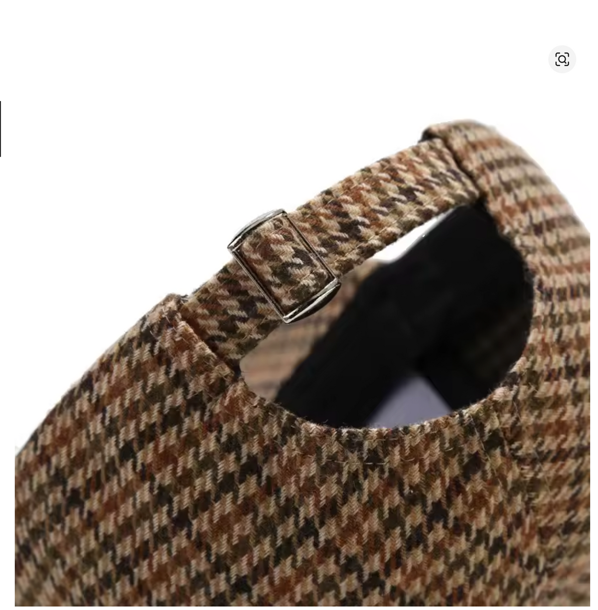 Brown & Black Houndstooth Baseball Cap