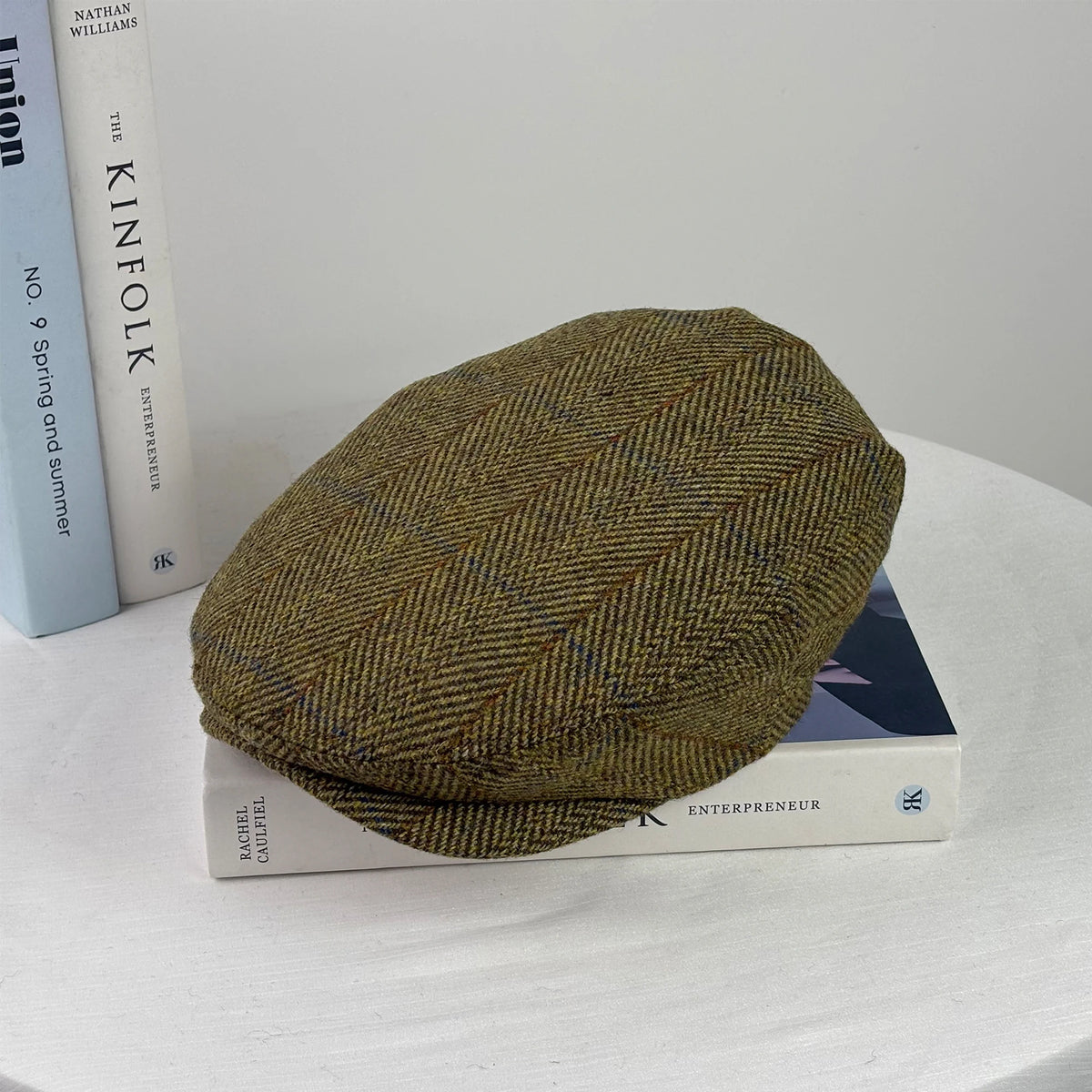 Classic Plaid Woven Flat Cap