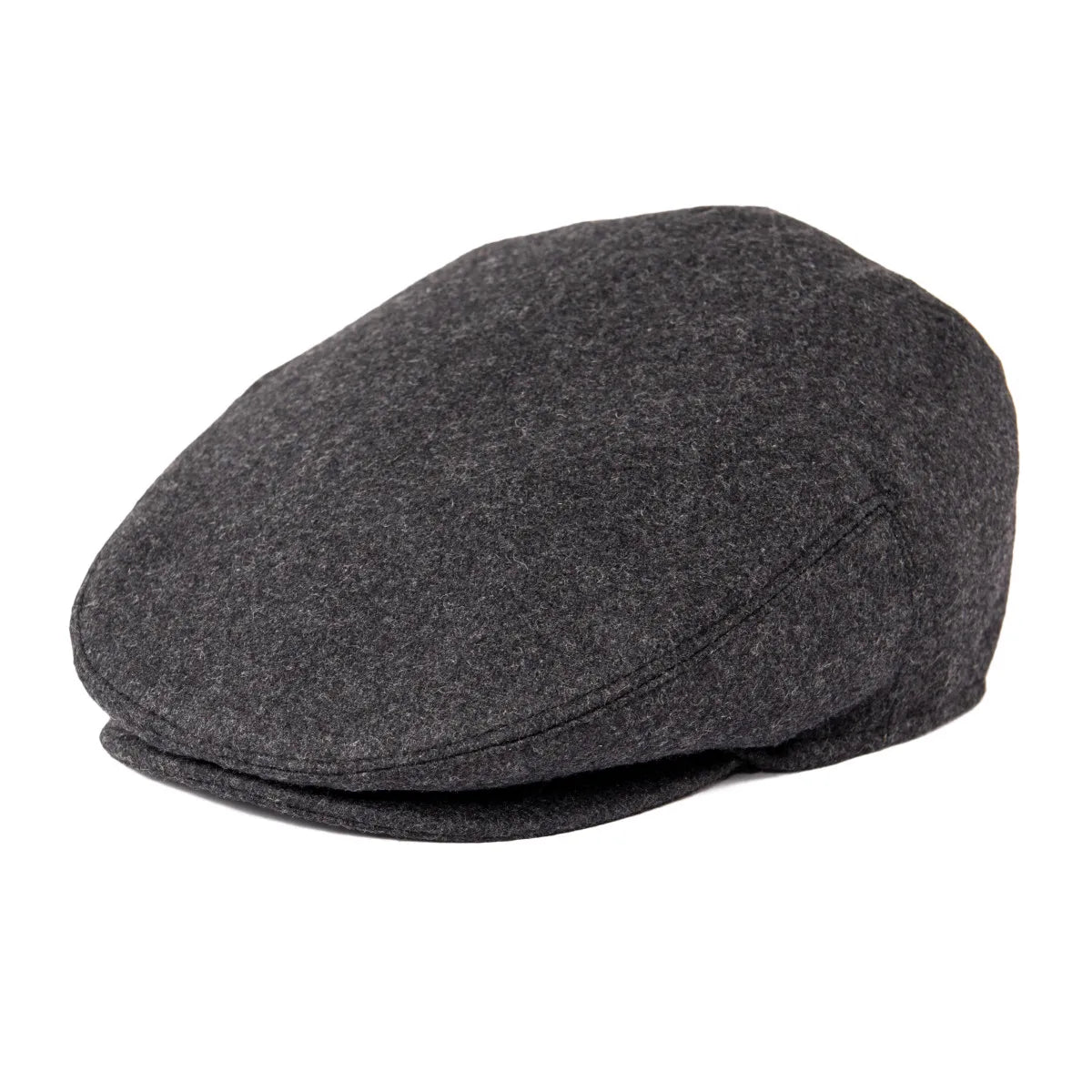 Herringbone Wool Blend Flat Cap